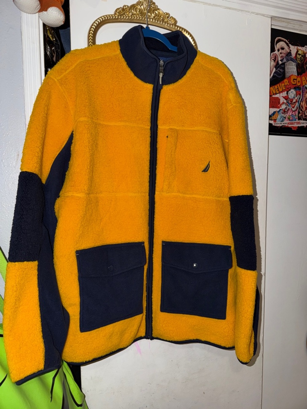 Yellow & Navy Fleece Zip Jacket by náutica